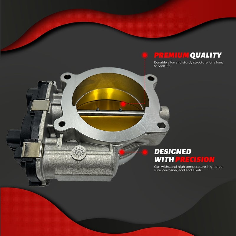 NITOYO Electronic Throttle Body Compatible with 2006-2008 Chevy Avalanche Express Silverado Suburban, GMC Sierra Yukon Envoy, Cadillac Hummer Buick Saab 4.8/5.3/6.0/6.2L, Replaces 12580760 12679524 - Image 4